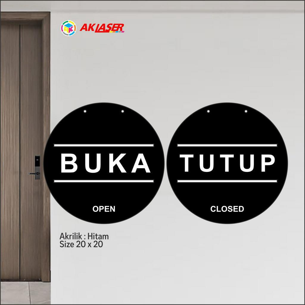 

RK Akrilik Open Close Tipe 3 Acrylic Hitam Signage Cutting Sticker