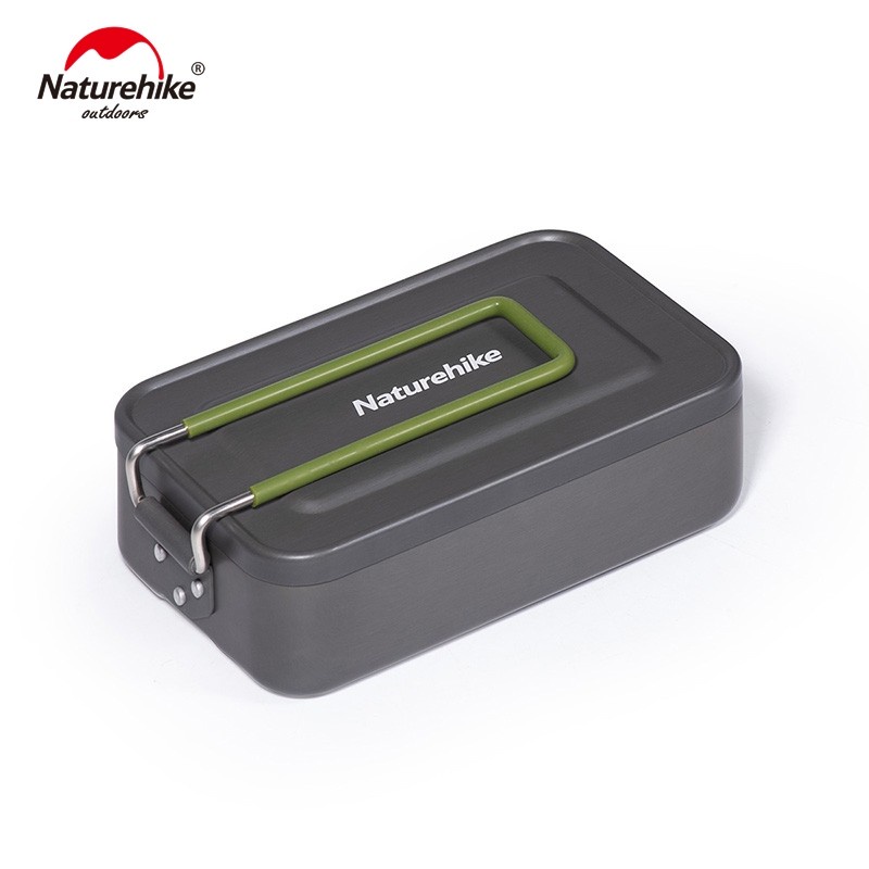 LUNCH BOX ALUMINIUM NATUREHIKE NH21CJ011 PIKNIK MULTIFUNGSI LUNCH BOX SET CAMPING FOLDING HANGING PE