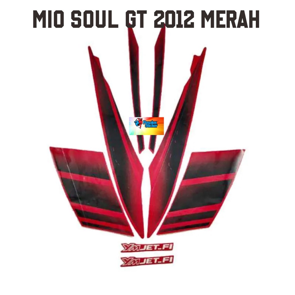 striping stiker lis body motor YAMAHA MIO SOUL GT TAHUN 2012