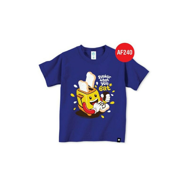 SALE Kaos Afrakids AF240 &quot;Syukur What You Eat&quot; Lengan Pendek