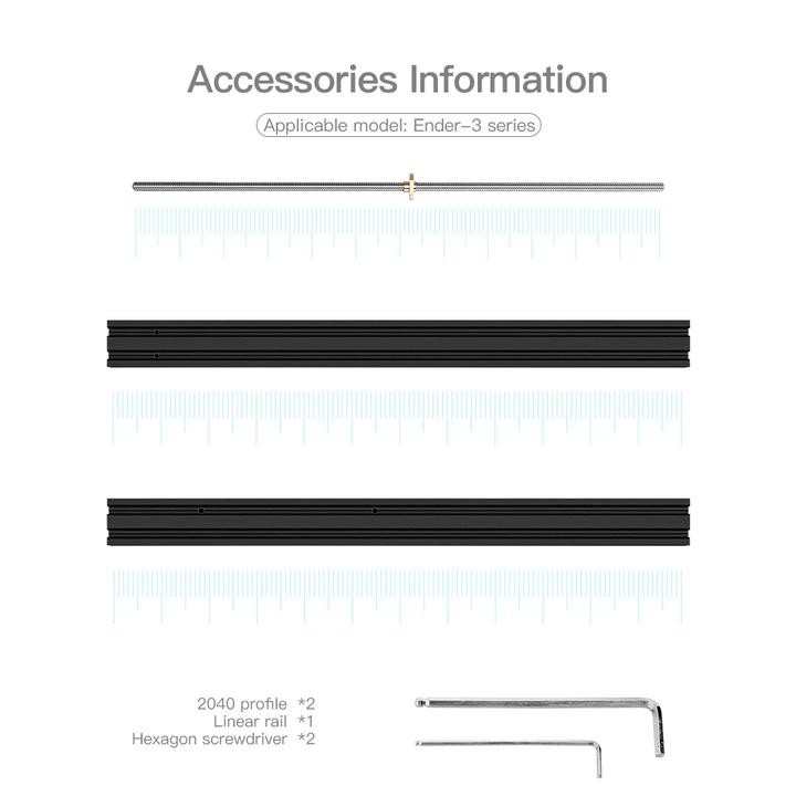 Z-axis Profiles Kit 3D Printer Creality Ender 3 3PRO 3 PRO 3V2 3 V2