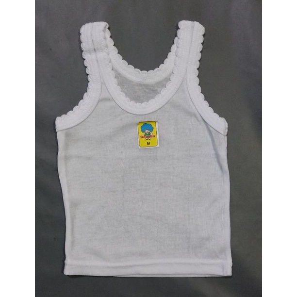 Kaos Dalam Anak Balita Halus BELINDA PUTIH 1 Pcs Kaos Dalem Anak Laki laki Perempuan Kaos Kutang Anak Singlet Bayi dan Balita Size S M L XL XXL T SNI