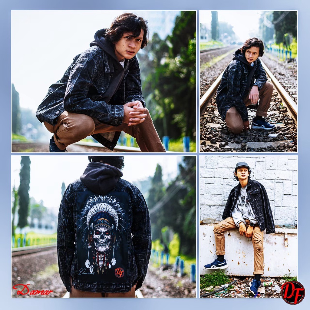 Jaket Jeans Distro Bandung Gambar Belakang Printing Pria Jacket Denim Jins Cowok Original