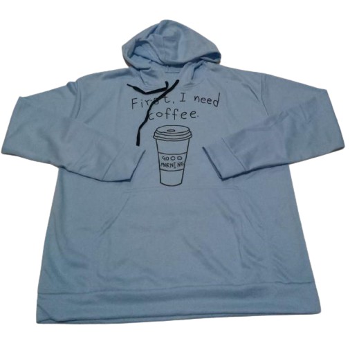 SWEATER HOODIE JUMPER NEED COFFEE WOMEN/MAN M/L