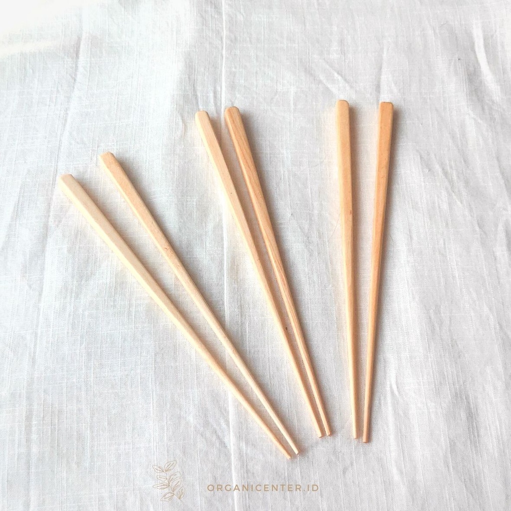 Sumpit Korea Kayu Pinus Estetik Wooden Chopsticks