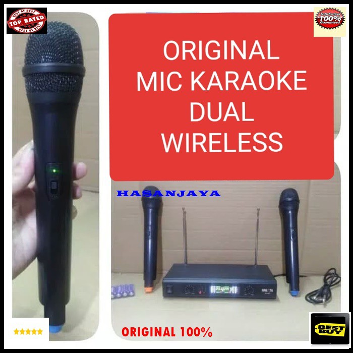 G135 Nakata original 100% mic karaoke sepasang mikrophone Wireless double microphone wireles dual mik pro suara audio sound sistem vokal vocal professional panggung dj studio dobel asli 2 channel  GARANSI UANG KEMBALI 100% JIKA TERBUKTI TIDAK ORIGINAL  ja