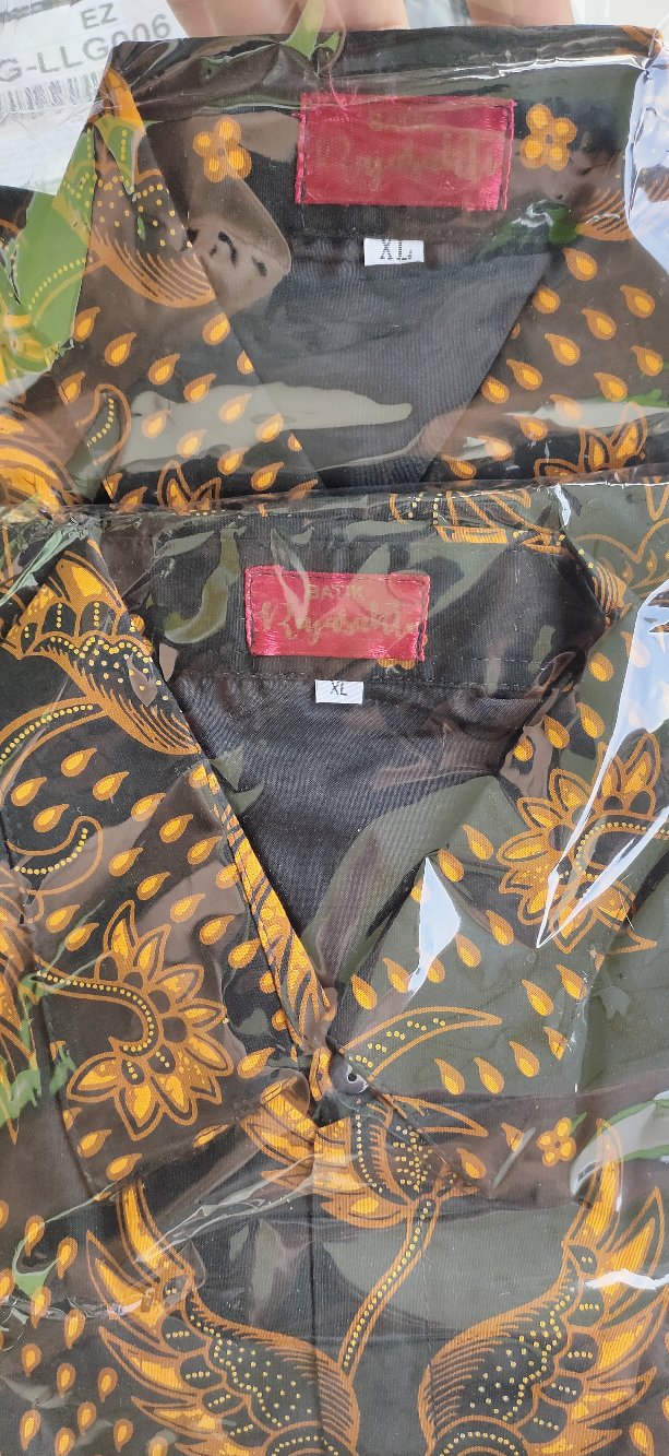 Dharmarendra Emas Pendek Kemeja Batik Pria Katun Sragenan Full Furing