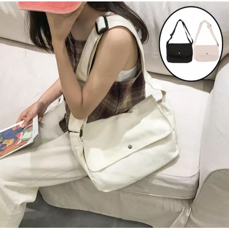 SLINGBAG CANVAS TAS SELEMPANG CLASSIC VINTAGE CROSSBODY PRIA WANITA