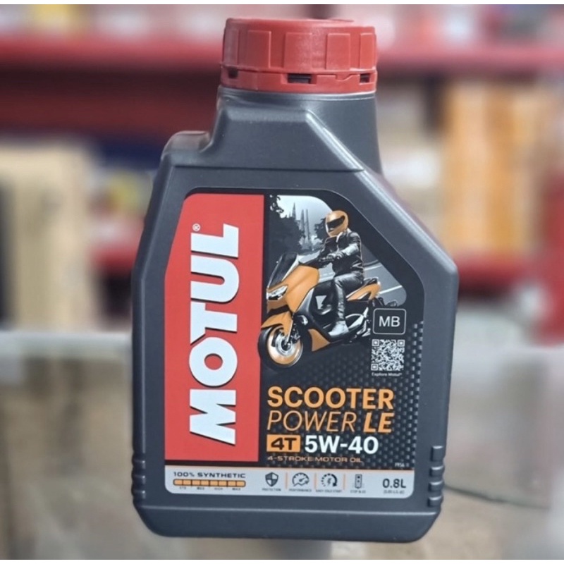 Oli Motul Scooter Power LE Sae 5W-40 0,8Liter Full Synthetic (Orange) Original