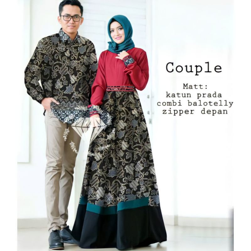 SARIMBIT COUPLE BAJU BATIK CAPEL KELUARGA COPEL PASANGAN BAJU CAPELAN GAMIS SUAMI ISTRI KAPELAN REMA