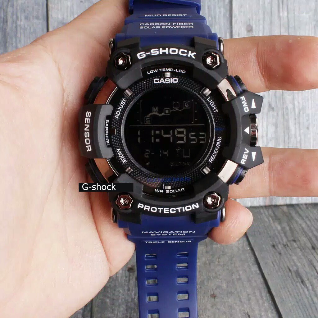 CASIO GPRB 1000 !!! JAM TANGAN PRIA G-SHOCK CASIO RANGEMAN BULAT TALI BIRU