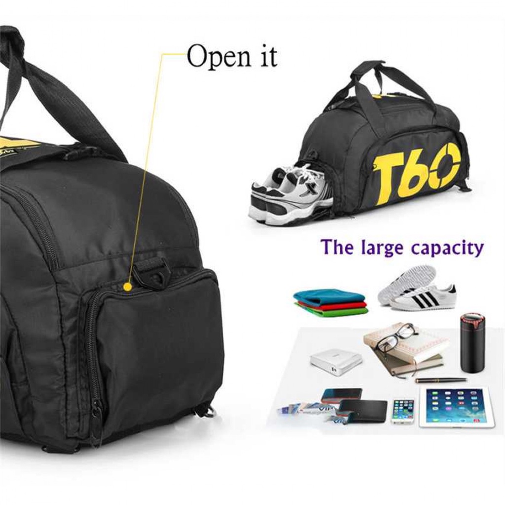 Tas Ransel dan Duffel Organizer Gym Bag Traveling Multifungsi