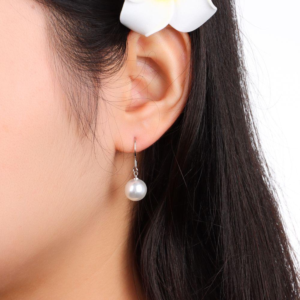 Lily Pearl Menjuntai Anting Wanita Dress Gaya Korea Ladies Kristal Zircon