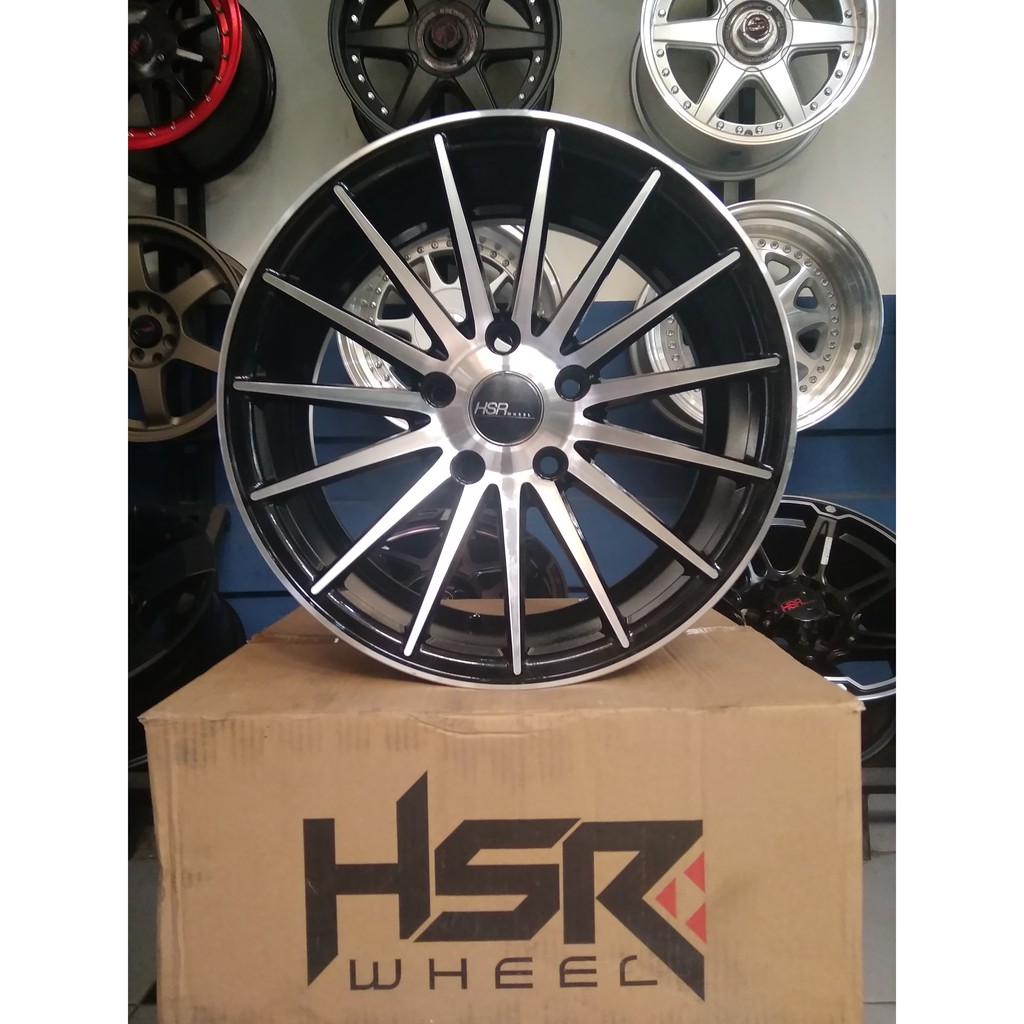 Velg Mobil Ring 16 HSR TSUKUBA JD6120 Black Machine Face