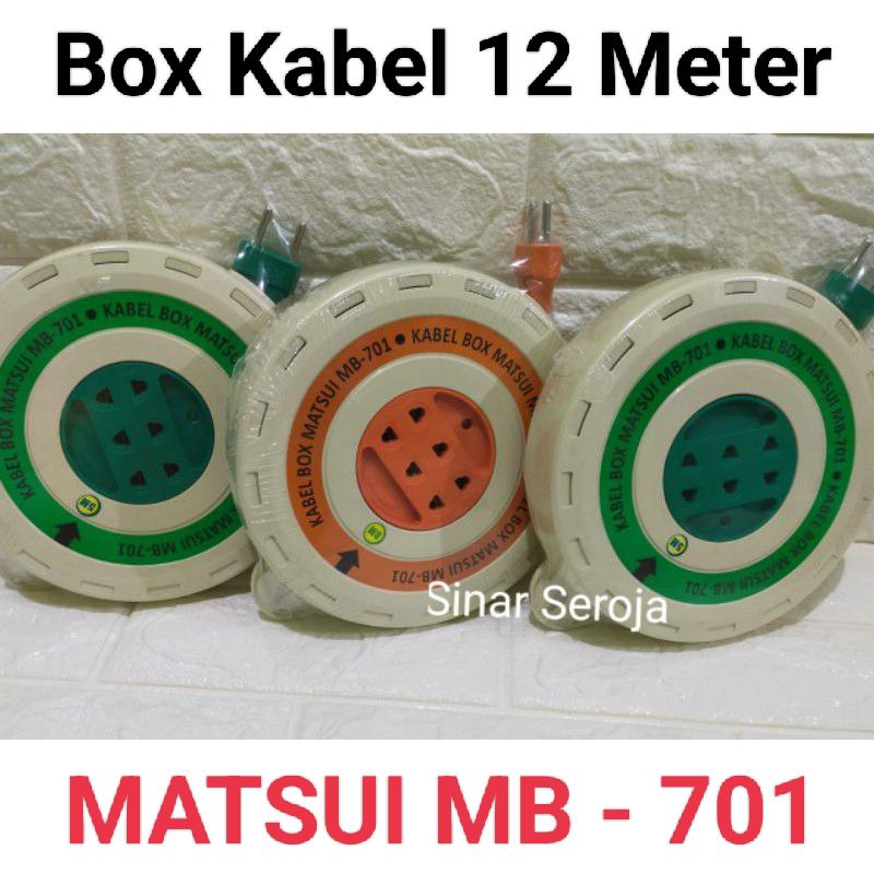 KABEL ROLL 12 METER 3 LUBANG / INDIKATOR LAMPU MATSUI