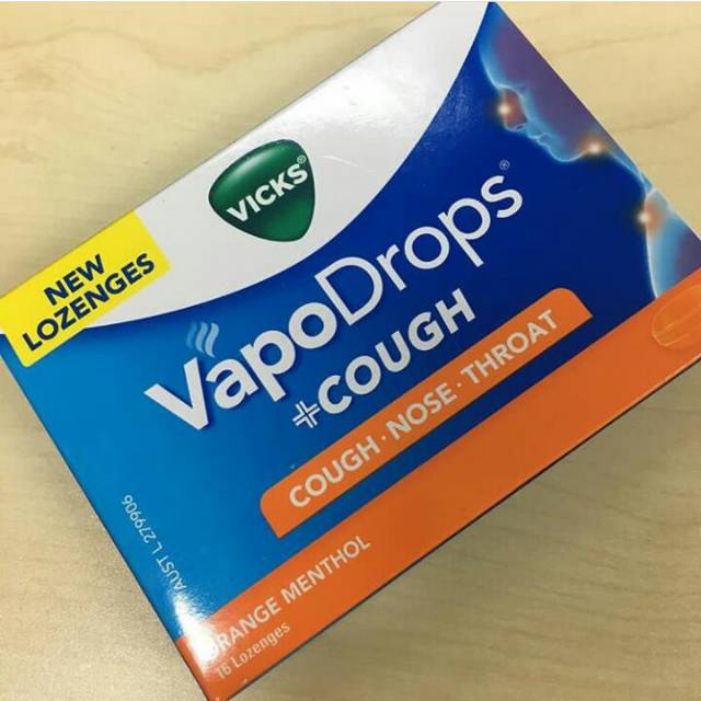 Vicks VapoDrops+Cough Orange Menthol
