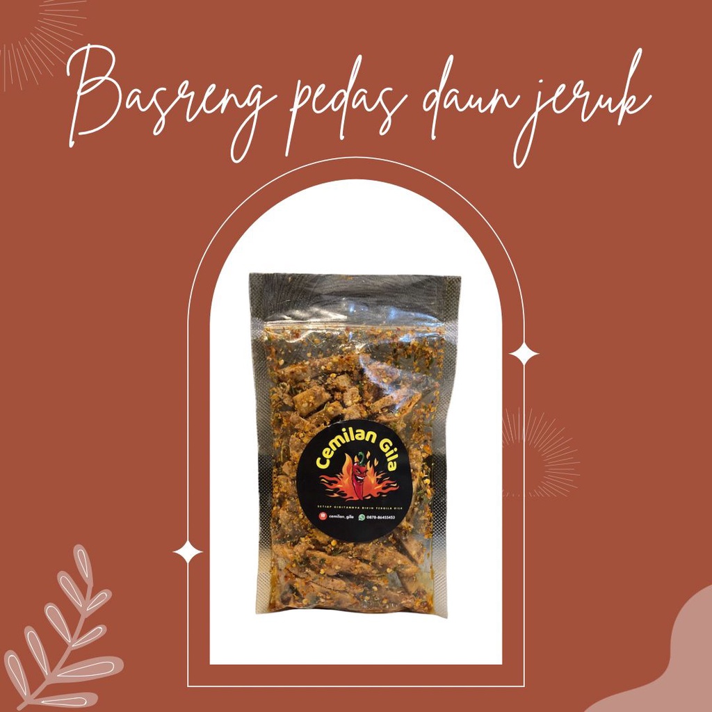 

Basreng daun jeruk pedas 100gr