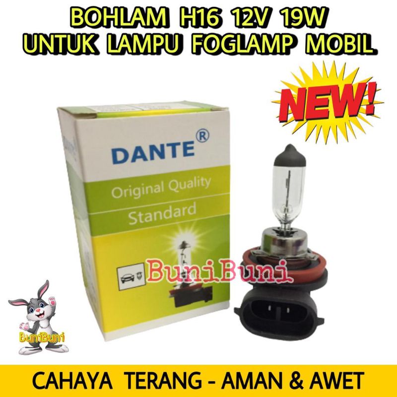 Bohlam Lampu Halogen H16 12V 19W Untuk Lampu Kabut Foglamp Mobil Kualitas Premium