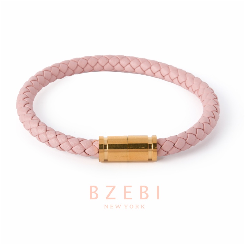 Bzebi Gelang Titanium Steel Lapis Emas 18k Hias Berlian Imitasi Gaya Korea 1078b Untuk Wanita