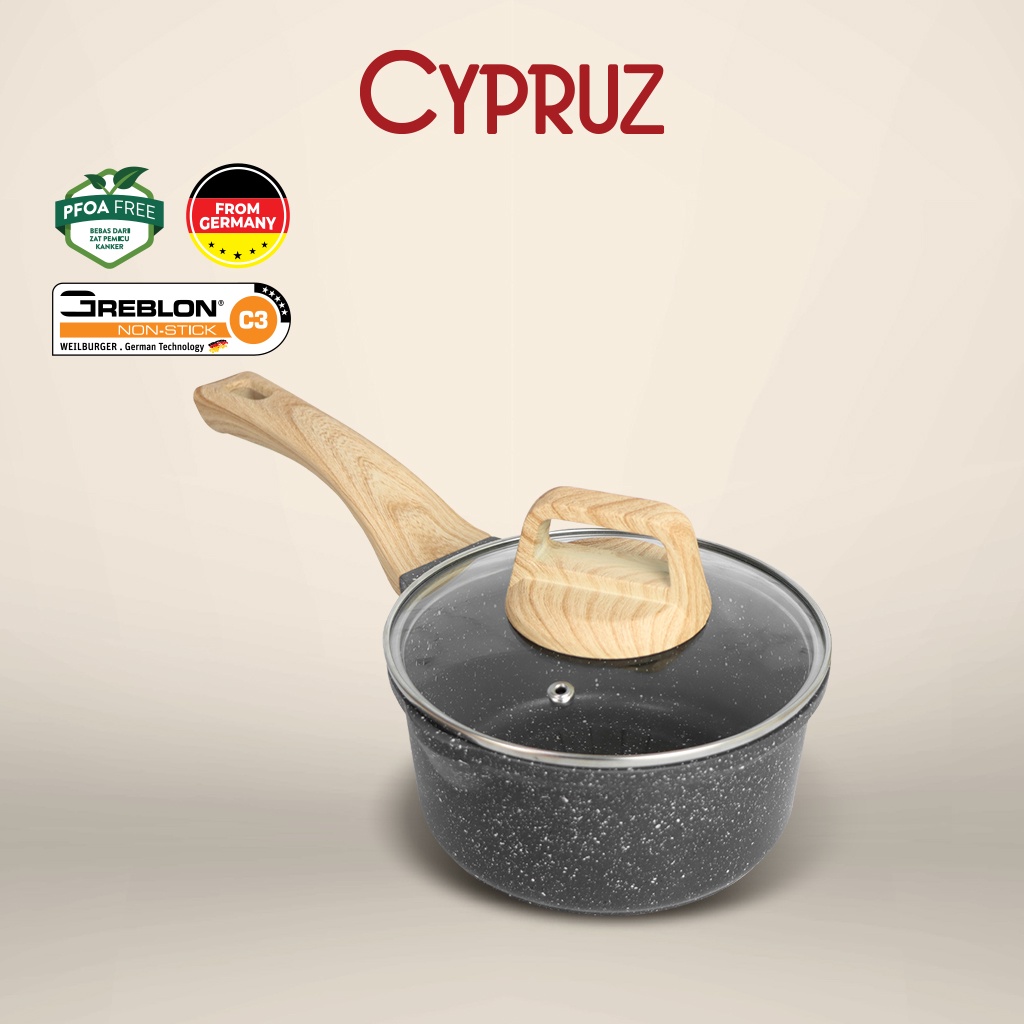 Cypruz Granite Die Cast Sauce Pan 18 cm SN-0232