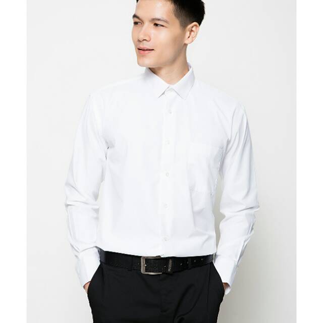 Kemeja putih lengan panjang Cole Slimfit Reg