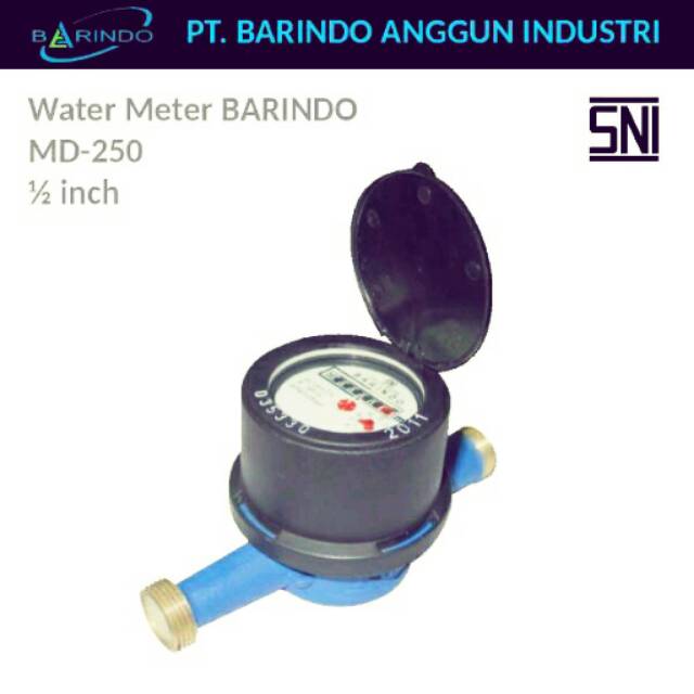 Meteran air Barindo SNI MD 250 ,LD 210.Water Meter merk Barindo MD250,
LD210 diskon