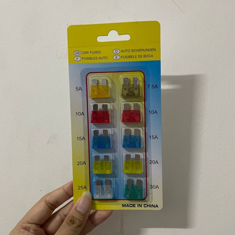 SEKRING OTOMOTIF FUSE OTOMOTIF 1 PACK ISI 10 PCS SEKRING