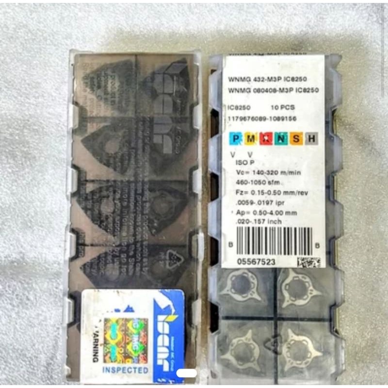 insert bubut. CNC. pahat bubut. insert carbide WNMG080408 IC8250 ISCAR

