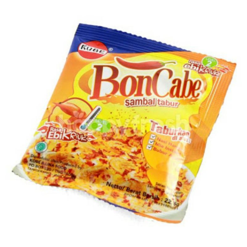 

Kobe Crispy Ebi Flavor Spicy Level 2 (22,5gr) - Kobe Boncabe