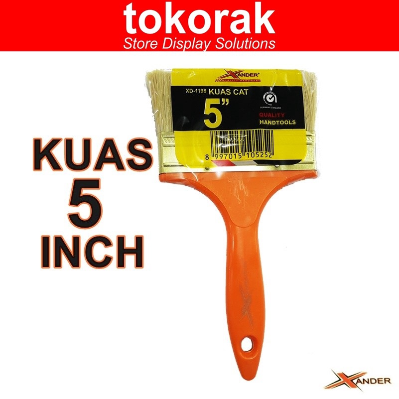 KUAS CAT 5 INCH XANDER - KUAS CAT TEMBOK BESI KAYU