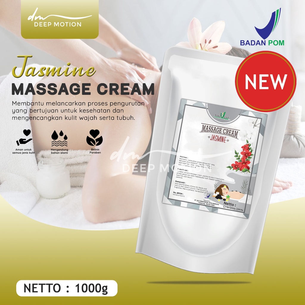 Massage Cream Aromatic / Krim Pijat Urut Salon & Spa Refleksi Kemasan Pouch 1kg