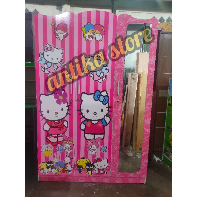 Lemari pakaian anak LP 3 KF 170 KRT HELLO KITTY