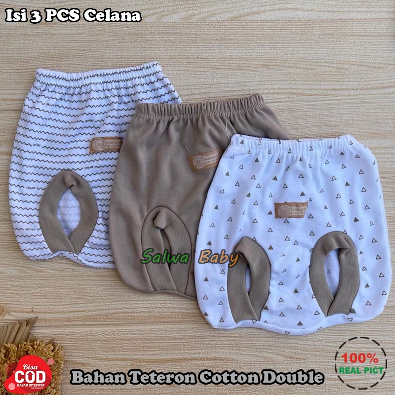 Bahan Katun TC 6 PCS Baju Kutung Bayi Celana POP Bayi Baru Lahir Serian CREAM 0-3 Bulan Almeera Baby and Kids