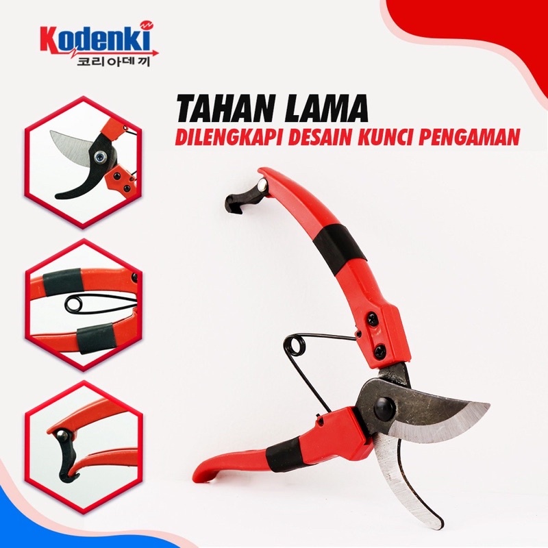 KODENKI LPS201 Pruning Shears 8 In Gunting Dahan Alat Potong Stek