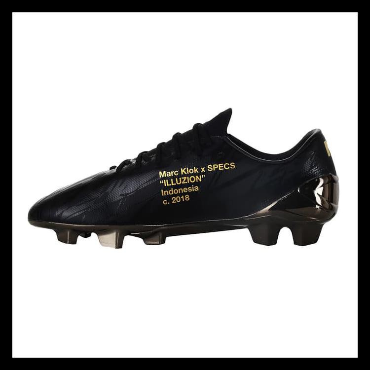 TERJAMIN SPECS FOOTBALL ACCELERATOR ILLUZION KLOK SE - BLACK/GOLD - HITAM, 37 MURAH