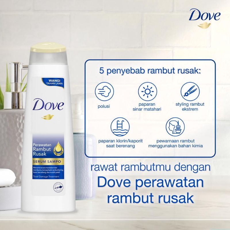 Shampo Dove Perawatan Rambut Rusak 680 ml Serum Shampoo Treatment 680ml Anti Damage