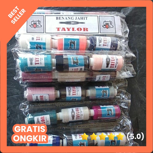 BENANG JAHIT 1 LEMBAR ISI 3 LUSIN (36 Roll) 40/2  PANJANG 500 YARD 40/2 TERMURAH