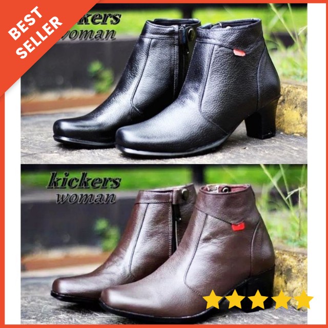 Sepatu Pantofel Wanita Kulit Asli Sepatu Kerja Pdh Kickers Polwan Pns Wanita Sepatu Kantor Cewek
