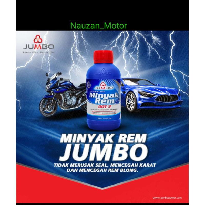 Jual Minyak Rem Jumbo Brake Fluid Dot 3 300ML | Shopee Indonesia