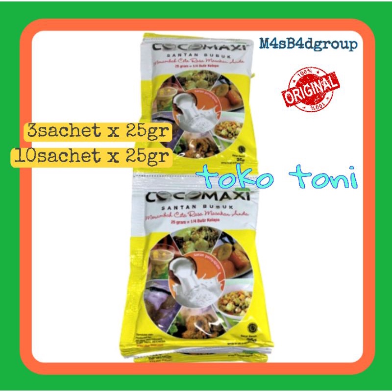 

Cocomaxi Santan Bubuk 10 x 25gr