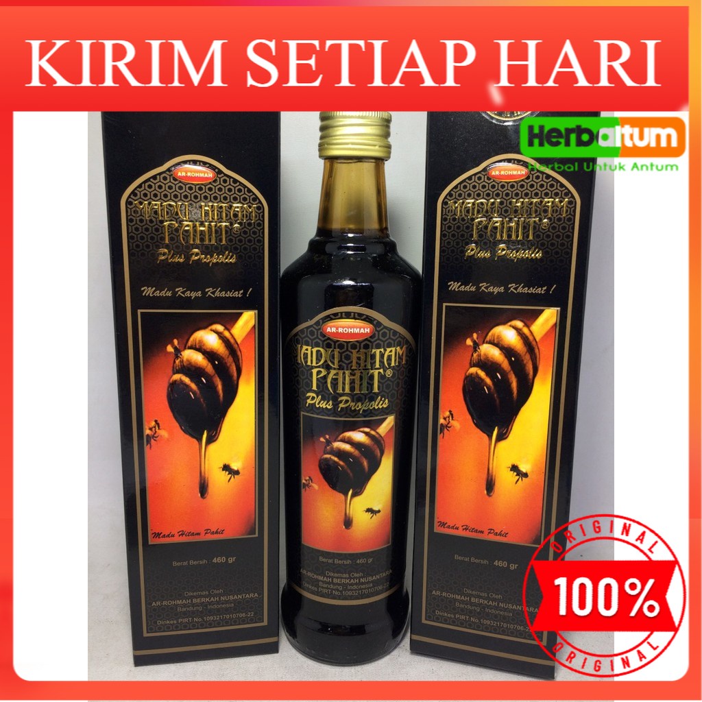 

Madu Hitam ARROHMAH | Ar-rohmah 460 gr - Plus Propolis madu hitam pahit