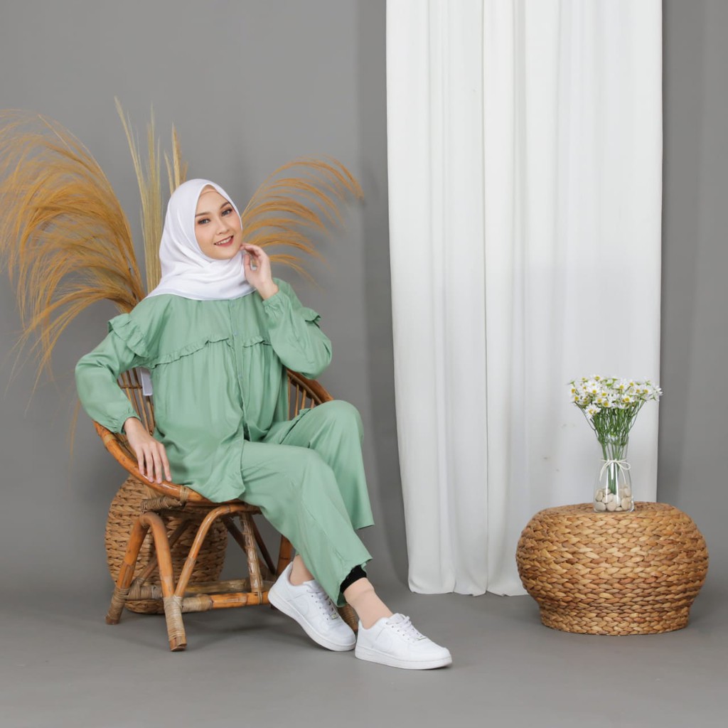 Tokomilkan - Setelan Muslim Wanita SALWA SET OVERSIZE | Setelan Wanita Bahan katun