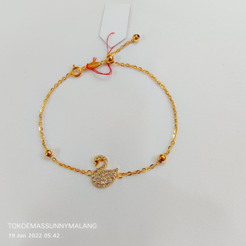 Gelang angsa emas asli kadar 300%/6k