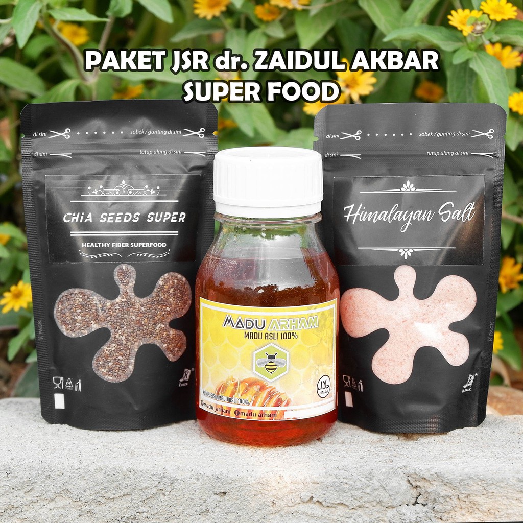 

[PAKET 2 JSR] CHIA SEED + GARAM HIMALAYA + MADU MURNI 250ML