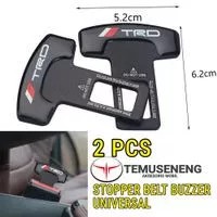 2Pcs Seat Belt Buzzer Stopper Alarm Mobil Bunyi Sensor Seatbelt Jok Trd