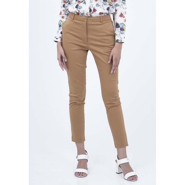 Geela Official - Basic Office Long Pants Tobbaco Brown ( G.3152-95 )
