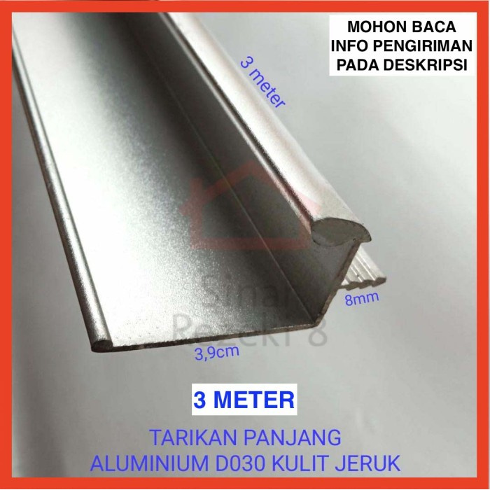 Tarikan Aluminium Pasir D030 Profil Lis Frame Handle Alumunium Edging