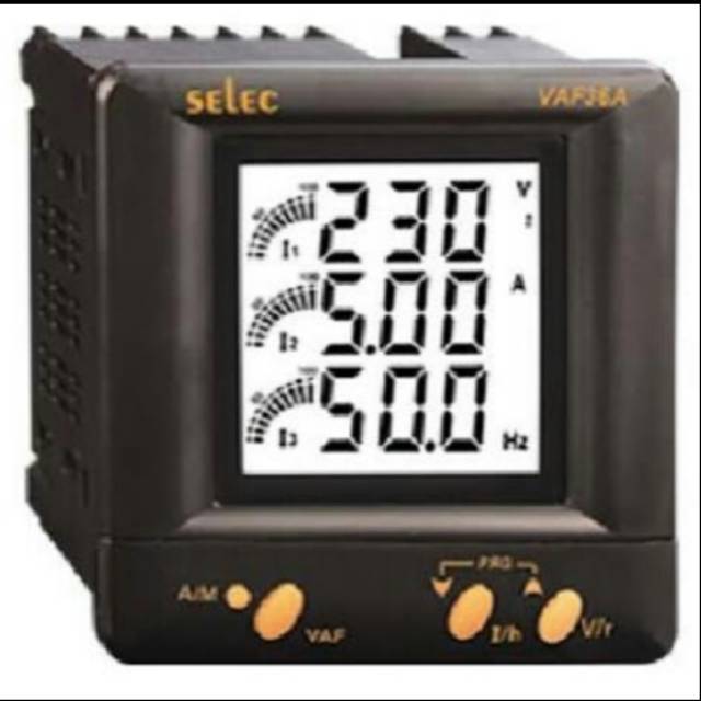 Digital vaf energy meter kwh LCD Selec VAF36A alat ukur volt , amper dan frequency Hz meter