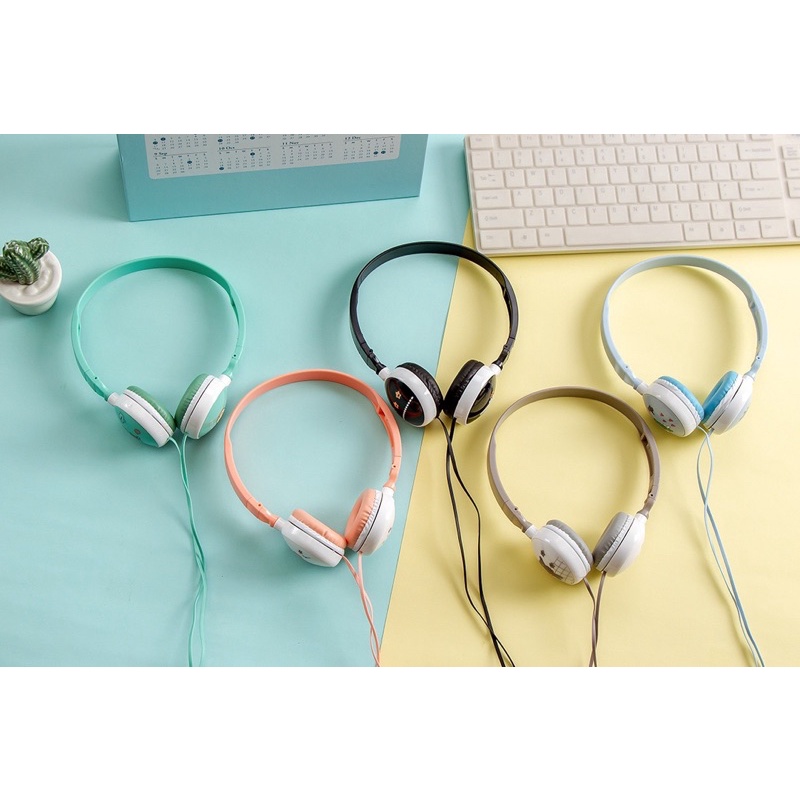 Headset karakter GJ06A /Headphone bando karakter +mic termurah