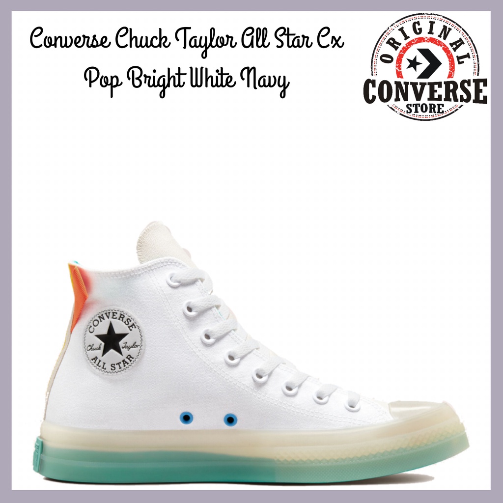 Jual ORIGINAL CONVERSE CHUCK TAYLOR ALL STAR CX POP BRIGHT WHITE NAVY